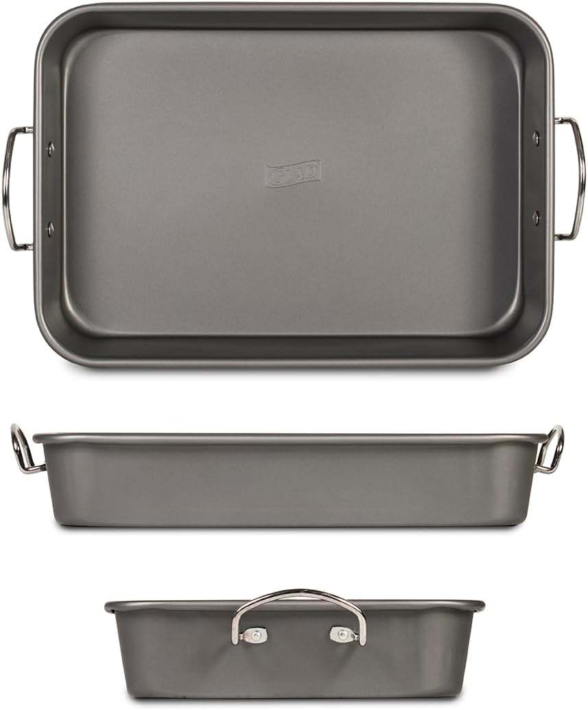 Nonstick Roasting Pan, Metal Bakeware Dish, Oven Roaster Tray, Baking Tray -11 Nonstick Roasting Pan, Metal Bakeware Dish, Oven Roaster Tray, Baking Tray -11